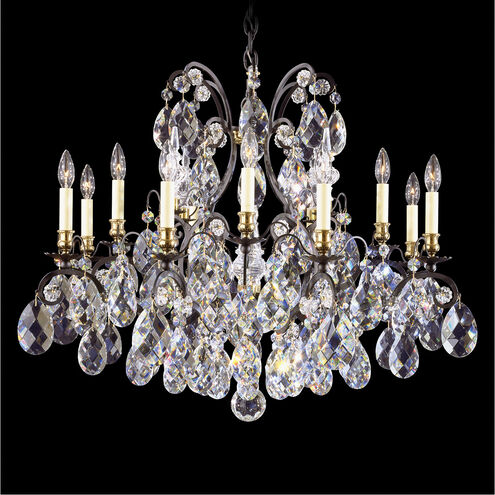 Renaissance 13 Light 33 inch Black Chandelier Ceiling Light in Swarovski