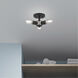 Copenhagen 3 Light 14 inch Black Semi-Flush Mount Ceiling Light