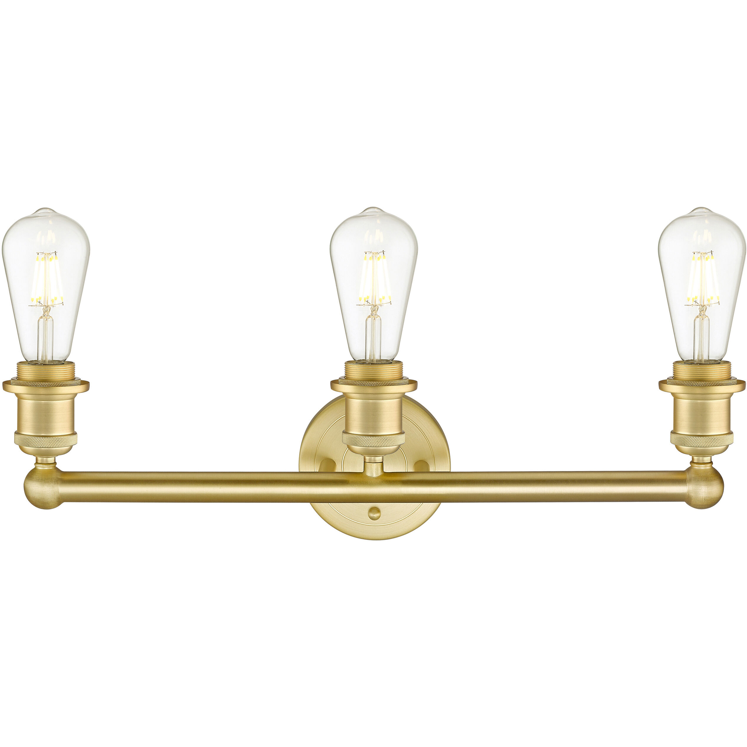 Edison 3 Light 18 inch Satin Gold Bath Vanity Light Wall Light