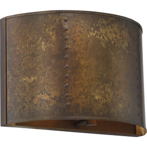 Kettle 1 Light 12 inch Weathered Brass Wall Sconce Wall Light