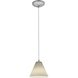 Martini LED 7 inch Brushed Steel Pendant Ceiling Light in White