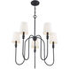 Traditional 5 Light 27.25 inch Aged Iron Chandelier Ceiling Light
