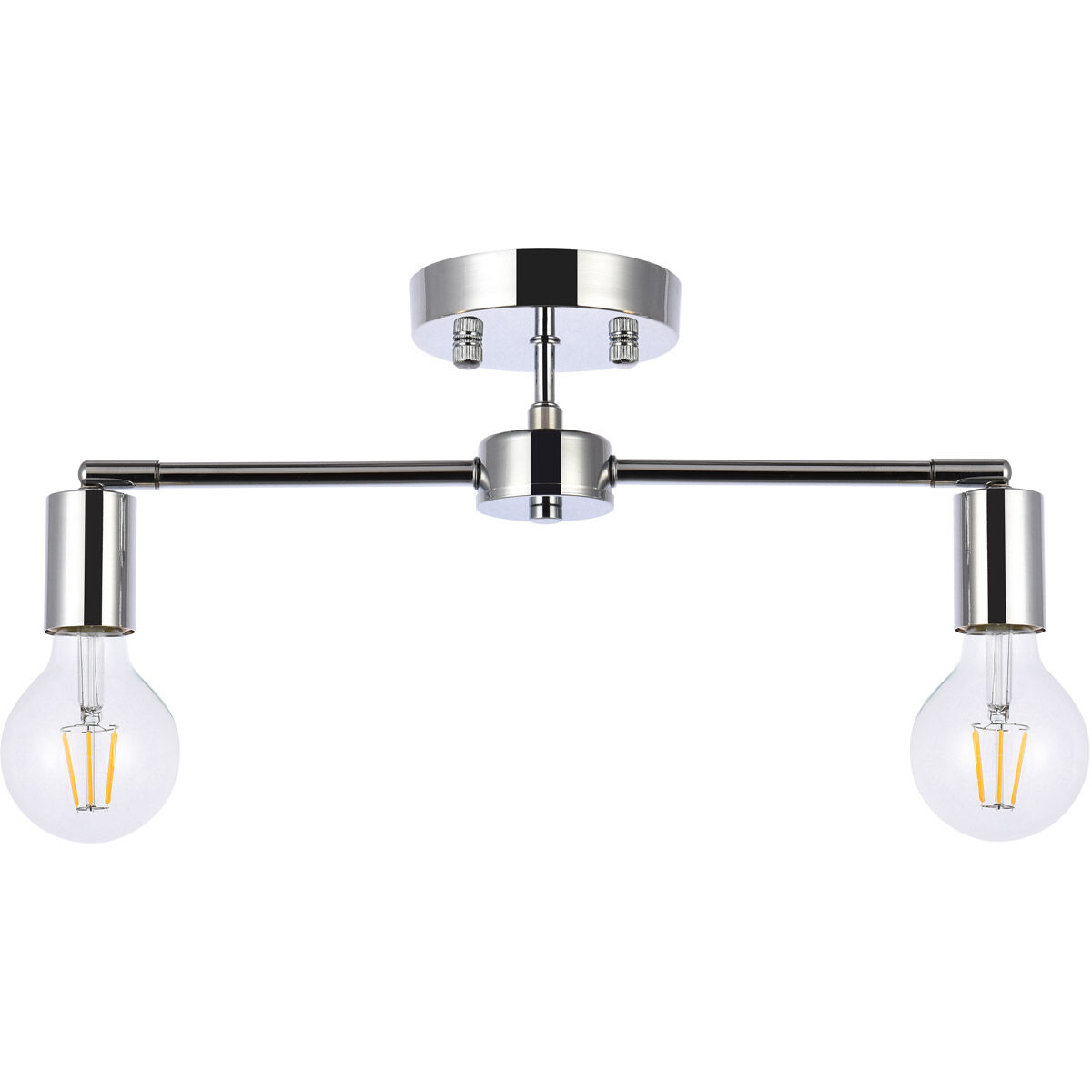 Zane 2 Light 5 inch Chrome Flush Mount Ceiling Light