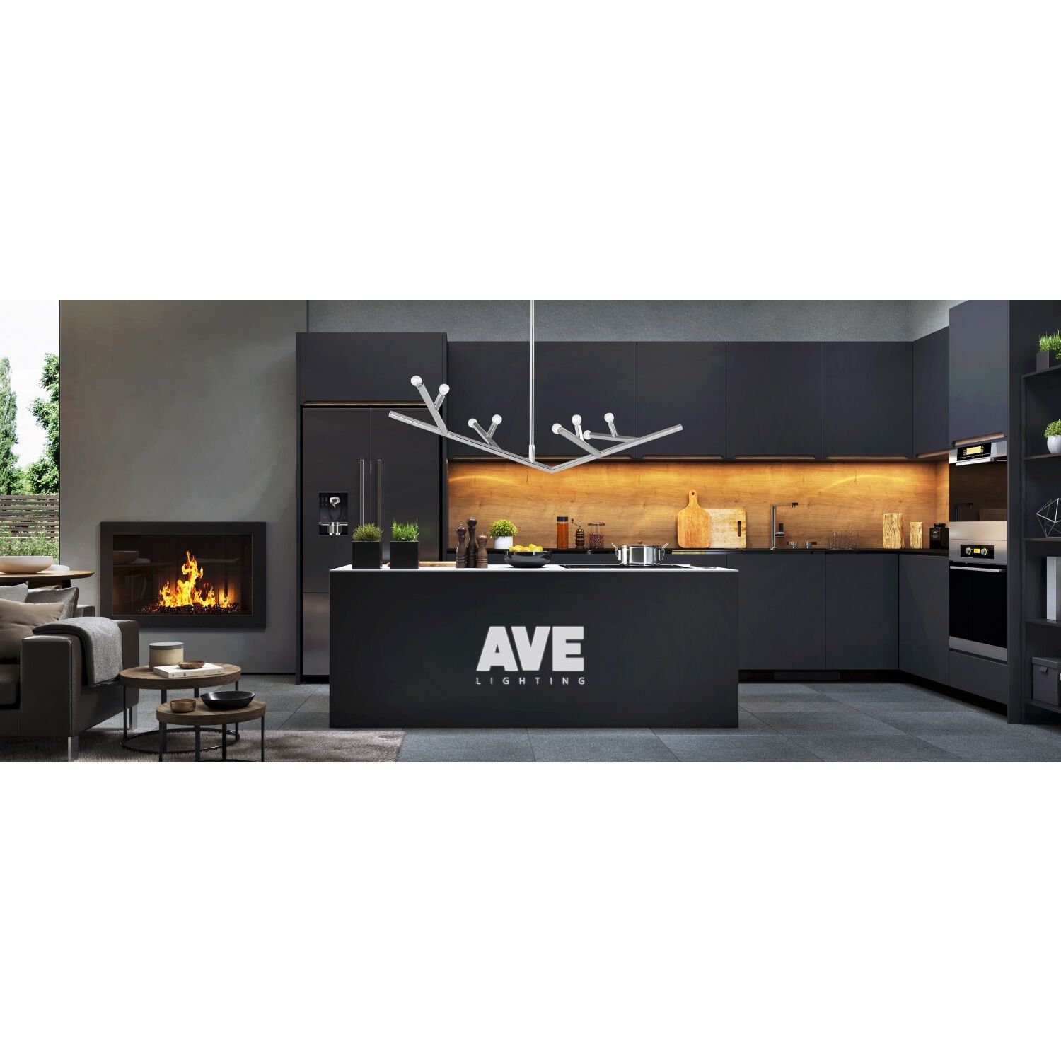 Oaks 8 Light 21 inch Polished Nickel Chandelier Ceiling Light