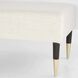 Oscar 13.25 inch Dark Brown and Cream Ottoman