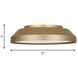 Nevado LED 12 inch Satin Brass Flush Mount Ceiling Light