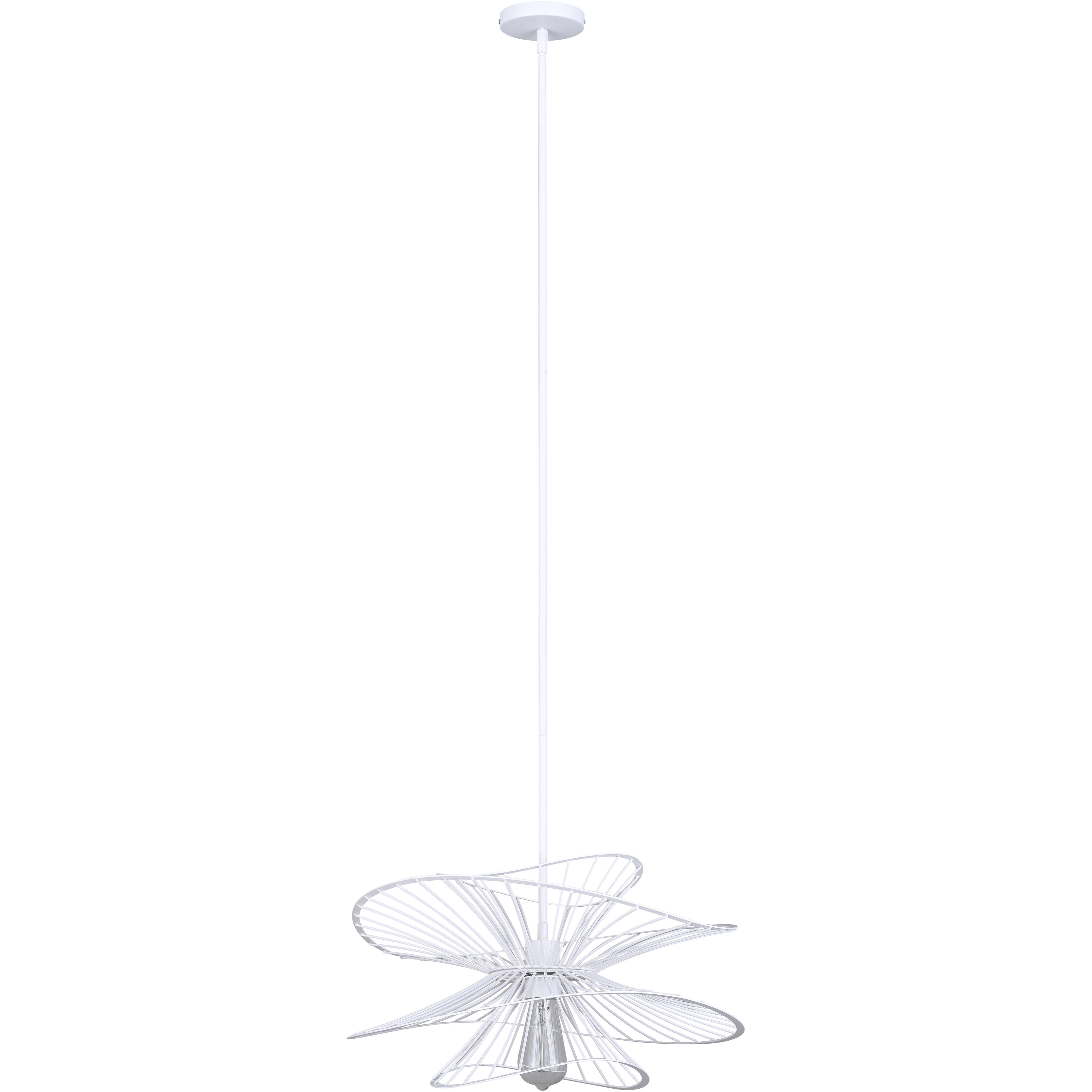 Channel 1 Light 20 inch White Pendant Ceiling Light