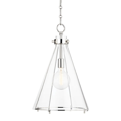 Eldridge 1 Light 14 inch Polished Nickel Pendant Ceiling Light