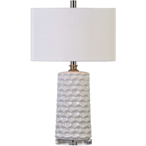 Sesia 31 inch 150 watt White Honeycomb Table Lamp Portable Light