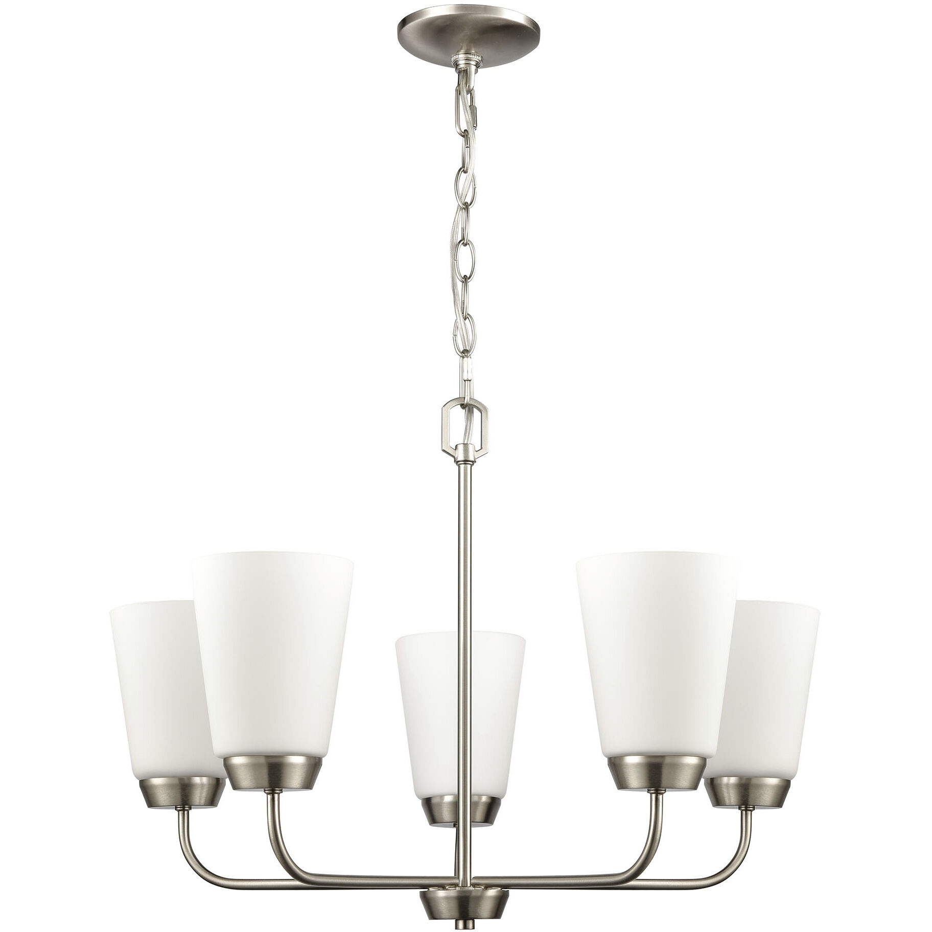 Winslow 5 Light 25 inch Brushed Nickel Chandelier Ceiling Light