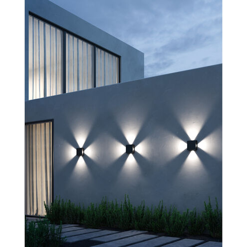 Canyon LED 7 inch Black Outdoor Wall Light