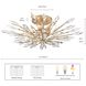 Crystal Fusion 5 Light 28 inch Peruvian Gold Semi Flush Ceiling Light