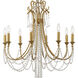 Arcadia 8 Light 26.75 inch Antique Gold Chandelier Ceiling Light