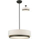 Jade 3 Light 22 inch Factory Bronze Pendant Ceiling Light