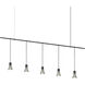 Suspenders LED 73 inch Satin Black Pendant Ceiling Light