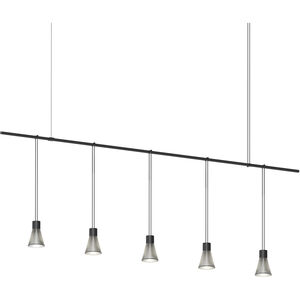 Suspenders LED 73 inch Satin Black Pendant Ceiling Light