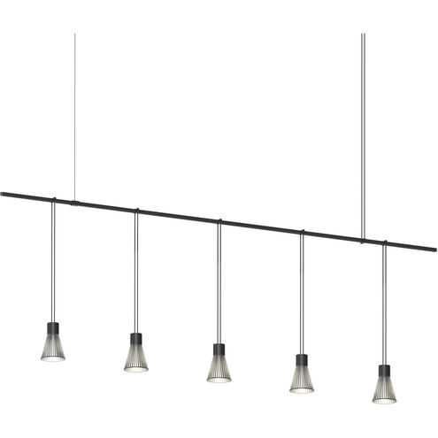 Suspenders LED 73 inch Satin Black Pendant Ceiling Light