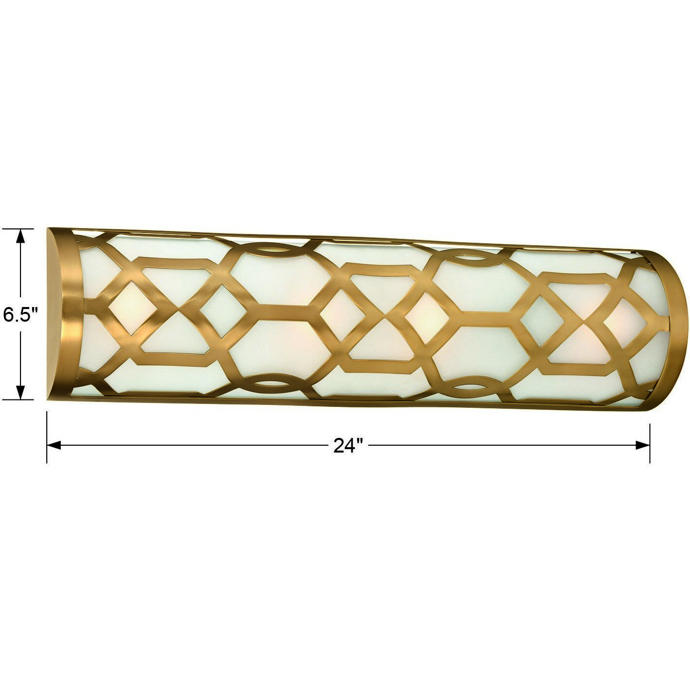 Jennings LED 24 inch Aged Brass Bathroom Vanity Light Wall Light