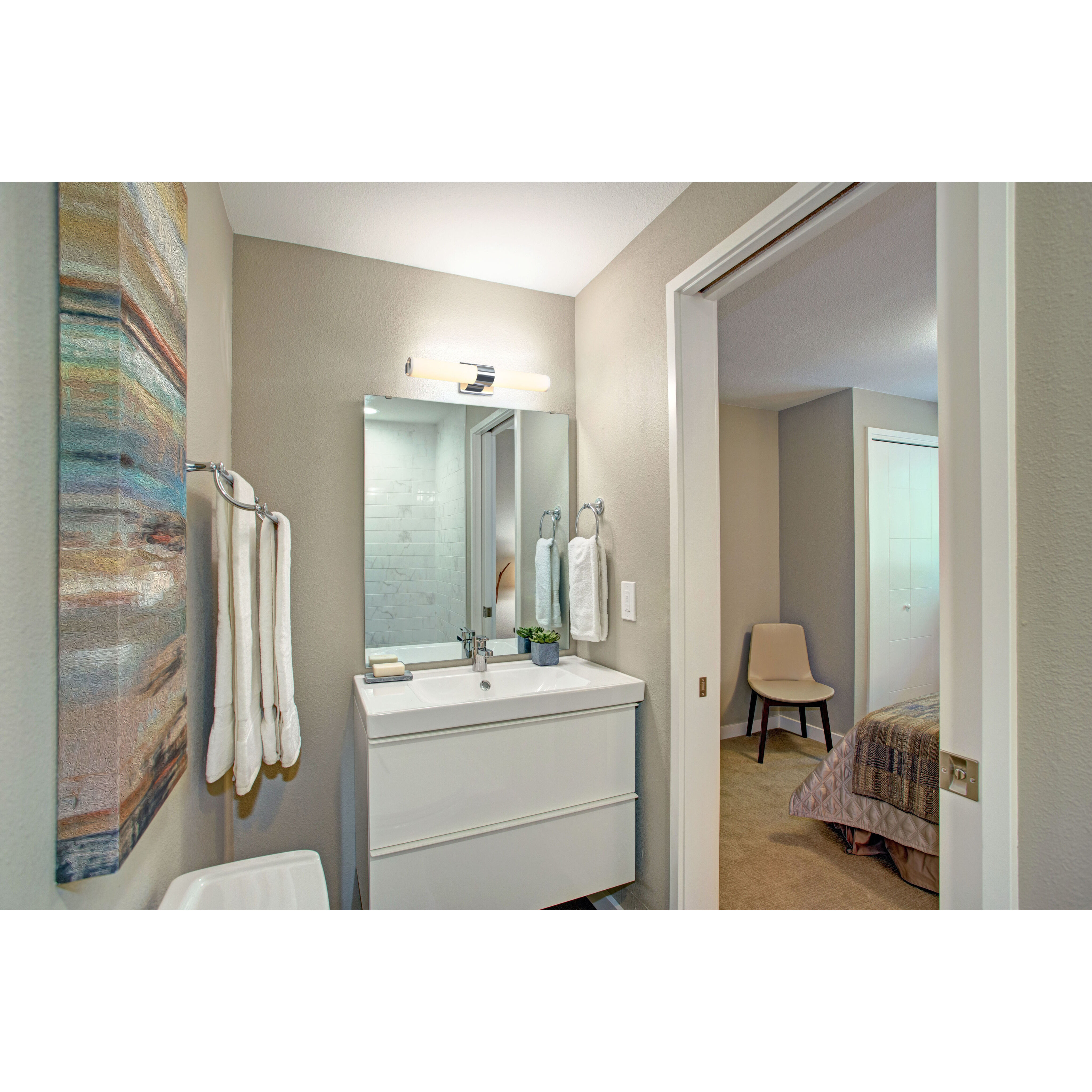 Turbo LED 22 inch Chrome Bath Vanity Light Wall Light