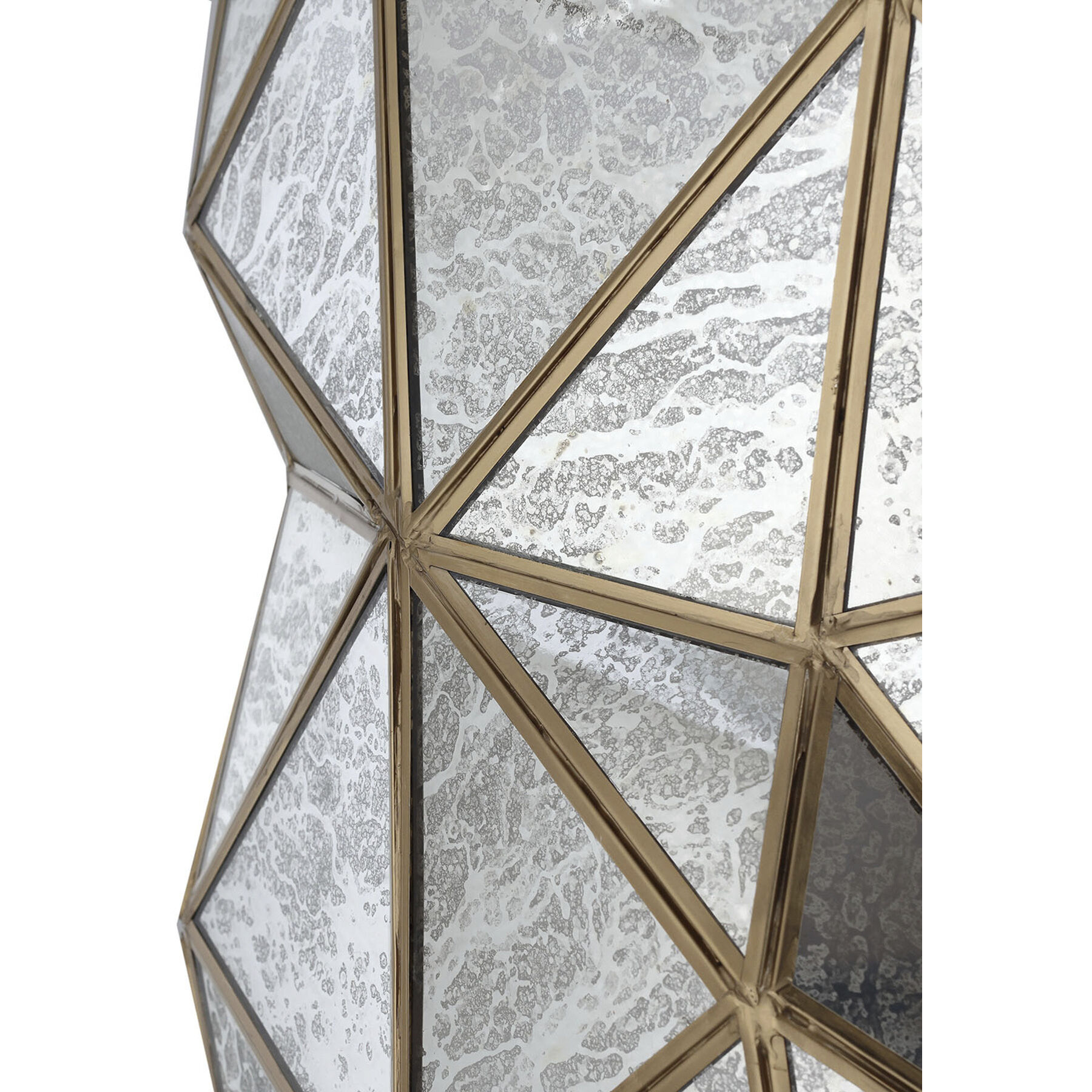 Geo-Gem 3 Light 20 inch Brass Antique Pendant Ceiling Light