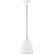Arlington 1 Light 10 inch White with Brushed Nickel Accents Pendant Ceiling Light