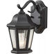 Martinsville 1 Light 10.75 inch Black Outdoor Wall Lantern, Small