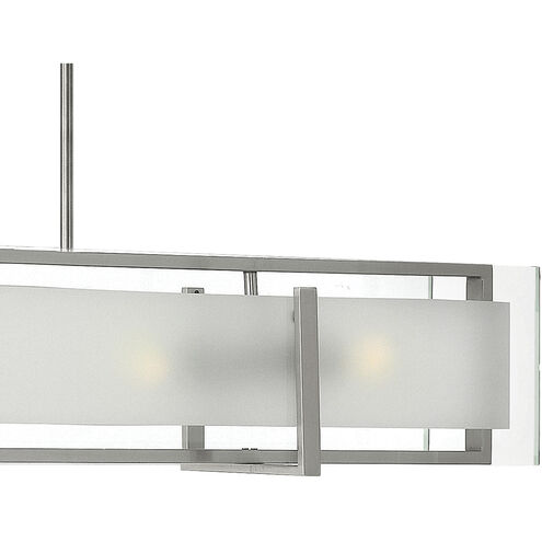 Latitude 4 Light 42 inch Brushed Nickel Indoor Linear Chandelier Ceiling Light