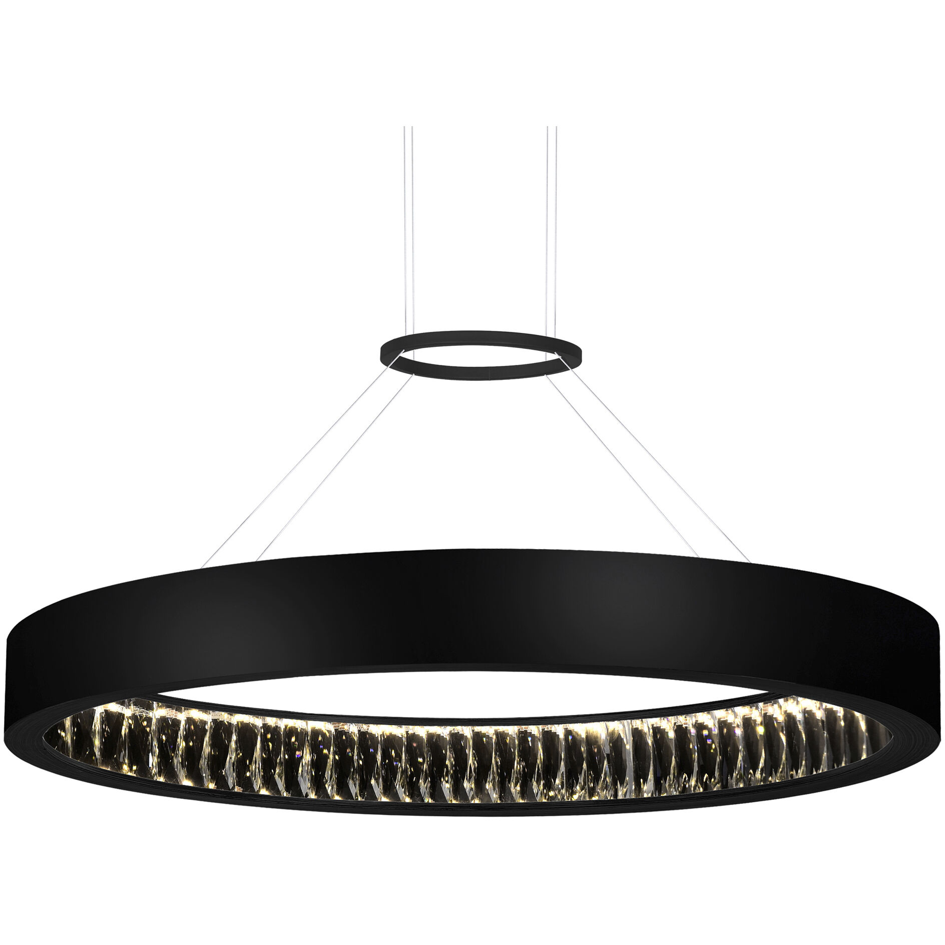 Rosalina LED 32 inch Matte Black Down Chandelier Ceiling Light