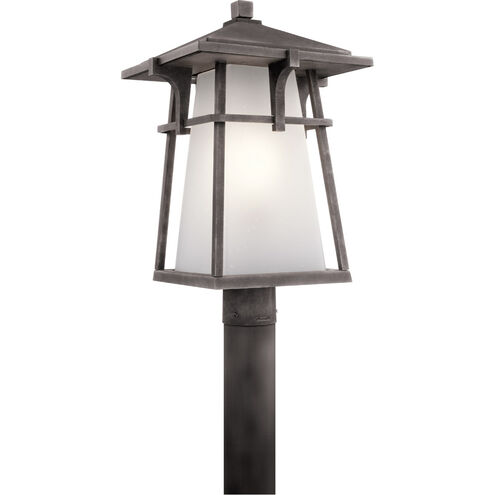 Beckett 1 Light 20 inch Weathered Zinc Outdoor Post Lantern in Incandescent