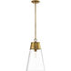 Wentworth 1 Light 11.5 inch Rubbed Brass Pendant Ceiling Light