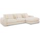 Berga White Sectional, Right