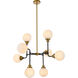 Hanson 8 Light 36 inch Black and Brass Pendant Ceiling Light