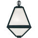 Glacier 1 Light 12.75 inch Black Charcoal Outdoor Sconce in White