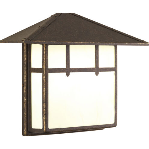 Mission 2 Light 12 inch Weathered Bronze Outdoor Post Lantern