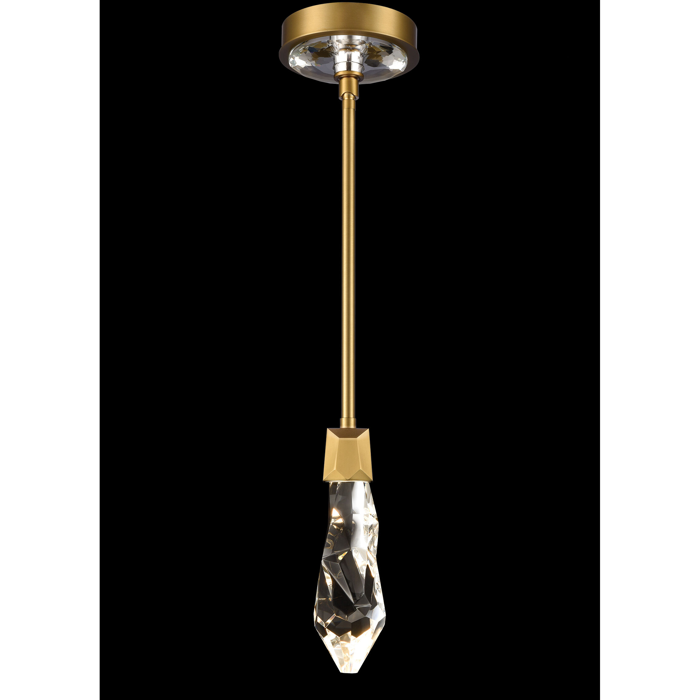 Angelus 1 Light 5.5 inch Aged Brass Mini Pendant Ceiling Light