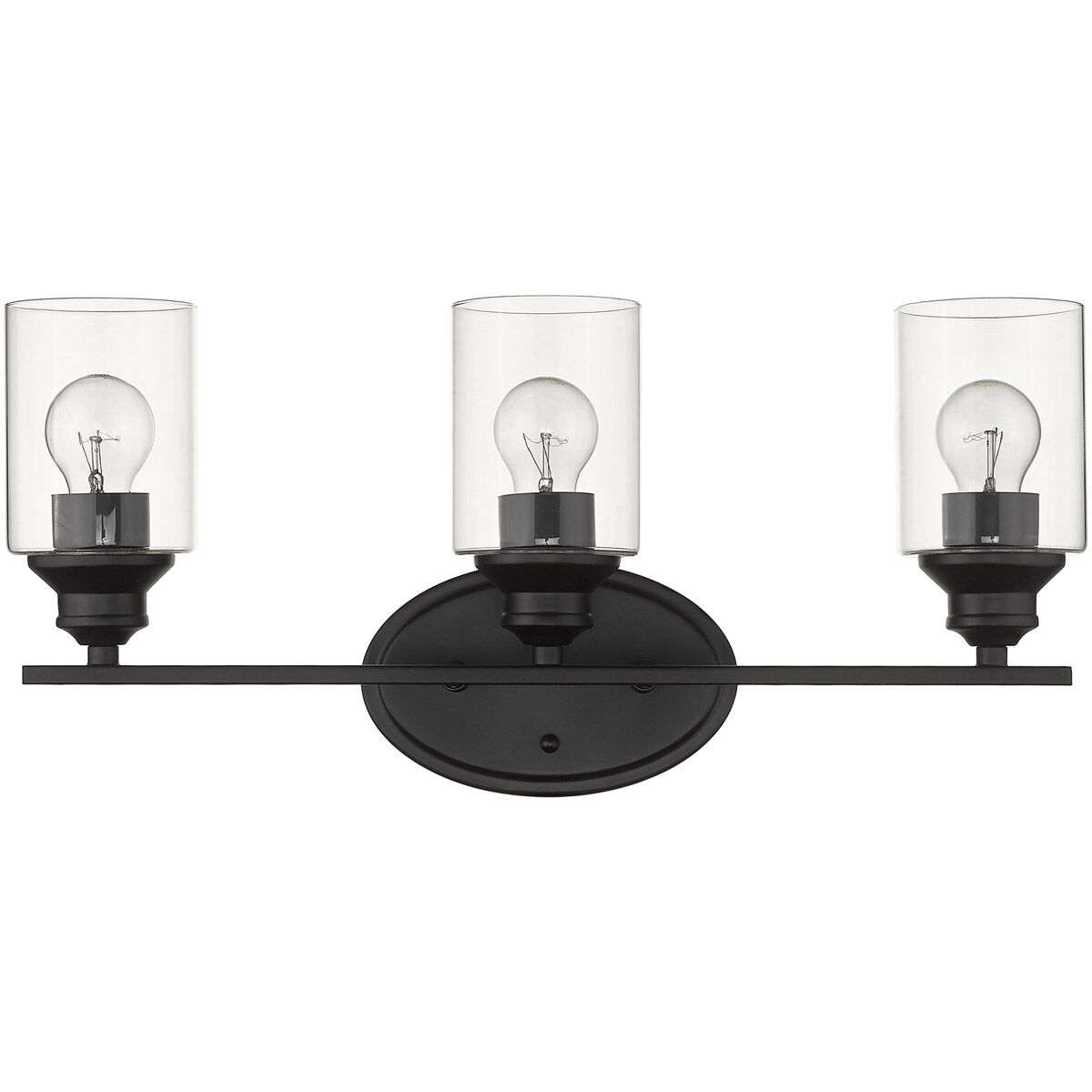 Gemma 3 Light 22 inch Matte Black Vanity Light Wall Light