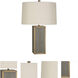 Anna 28.75 inch 150 watt Faux Brown Snakeskin with Aged Brass Table Lamp Portable Light, Aged Brass Accents