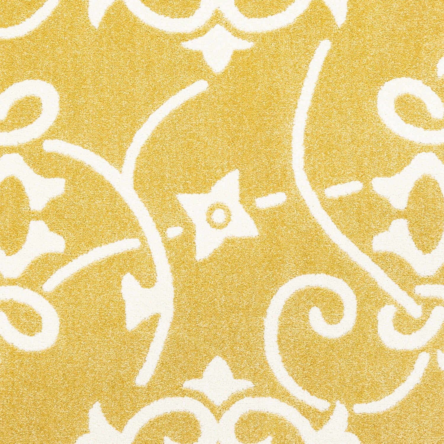 Horizon 94.49 X 94.49 inch Mustard/Cream Machine Woven Rug, Round