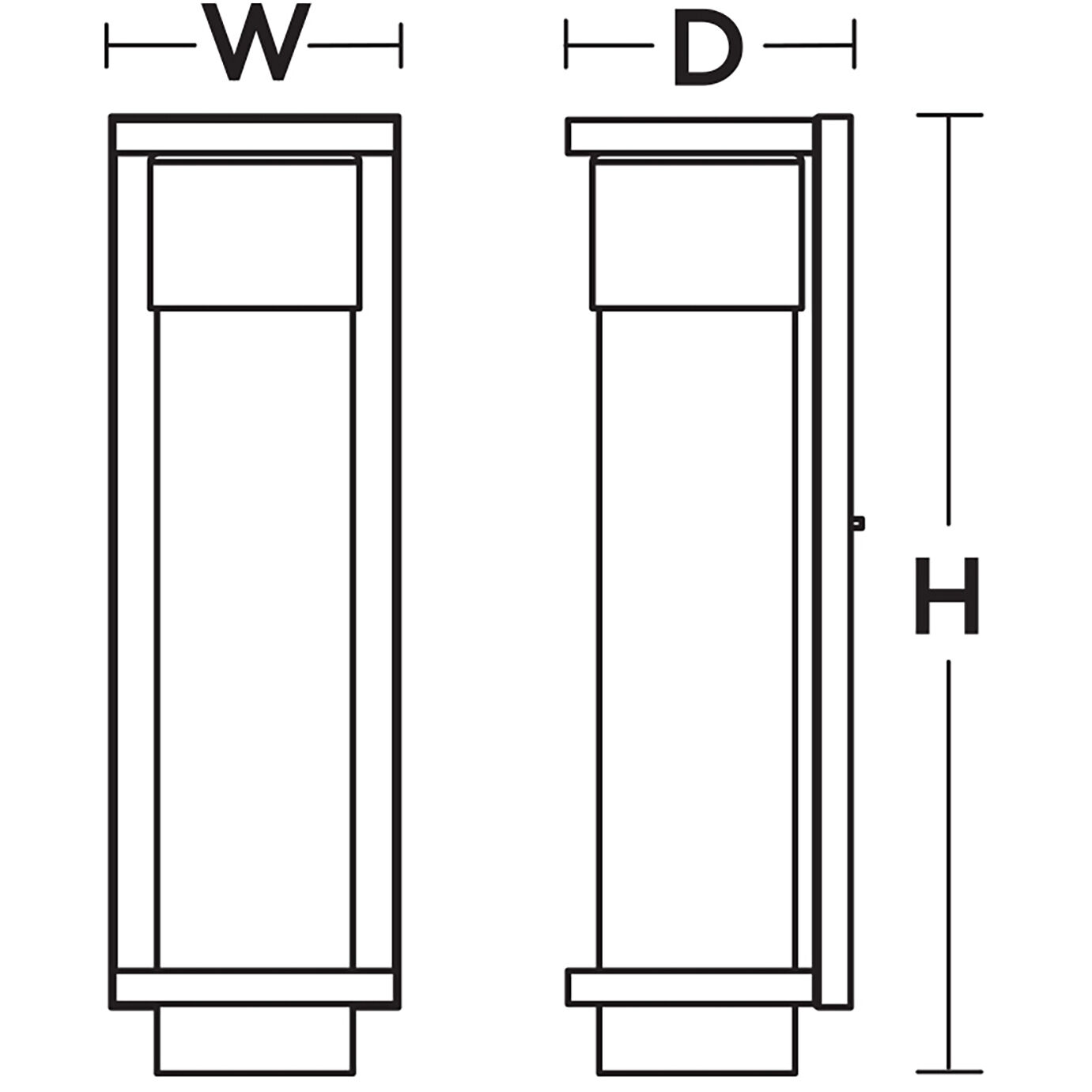 Vasari LED 17 inch Black Outdoor Sconce