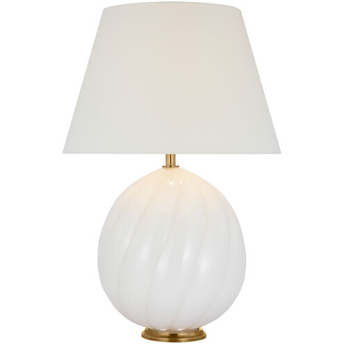 Julie Neill Talia 29.25 inch 5.00 watt White Glass Cordless Table Lamp Portable Light, Medium