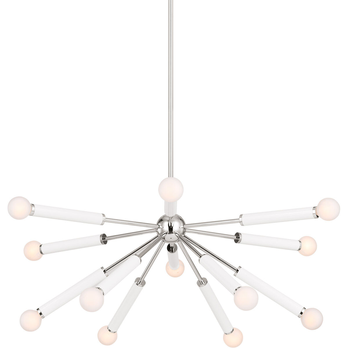 kate spade new york Monroe 12 Light 32.38 inch Polished Nickel Chandelier Ceiling Light in Polished Nickel / Gloss White