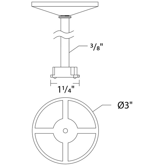 Ventrix Black Track Component Ceiling Light