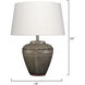 Avondale 25 inch 150.00 watt Reactive Grey Glaze Table Lamp Portable Light