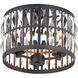 Madeline 3 Light 12.5 inch Black Flush Mount Ceiling Light