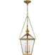 Chapman & Myers Evaline LED 17.5 inch Antique-Burnished Brass Lantern Pendant Ceiling Light, Medium