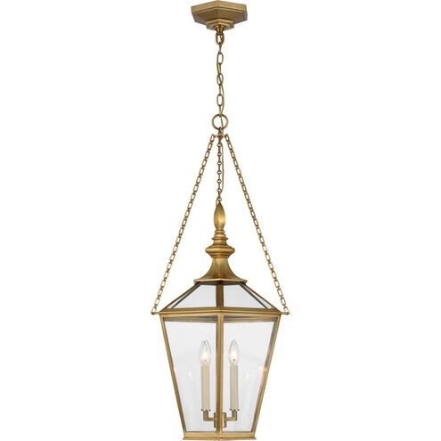 Chapman & Myers Evaline LED 17.5 inch Antique-Burnished Brass Lantern Pendant Ceiling Light, Medium