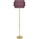 Decker 62.63 inch 150 watt Modern Brass Floor Lamp Portable Light in Vintage Wine