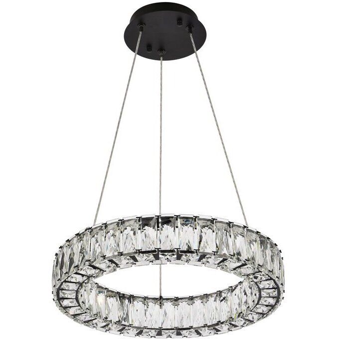 Monroe 1 Light 17 inch Black Pendant Ceiling Light