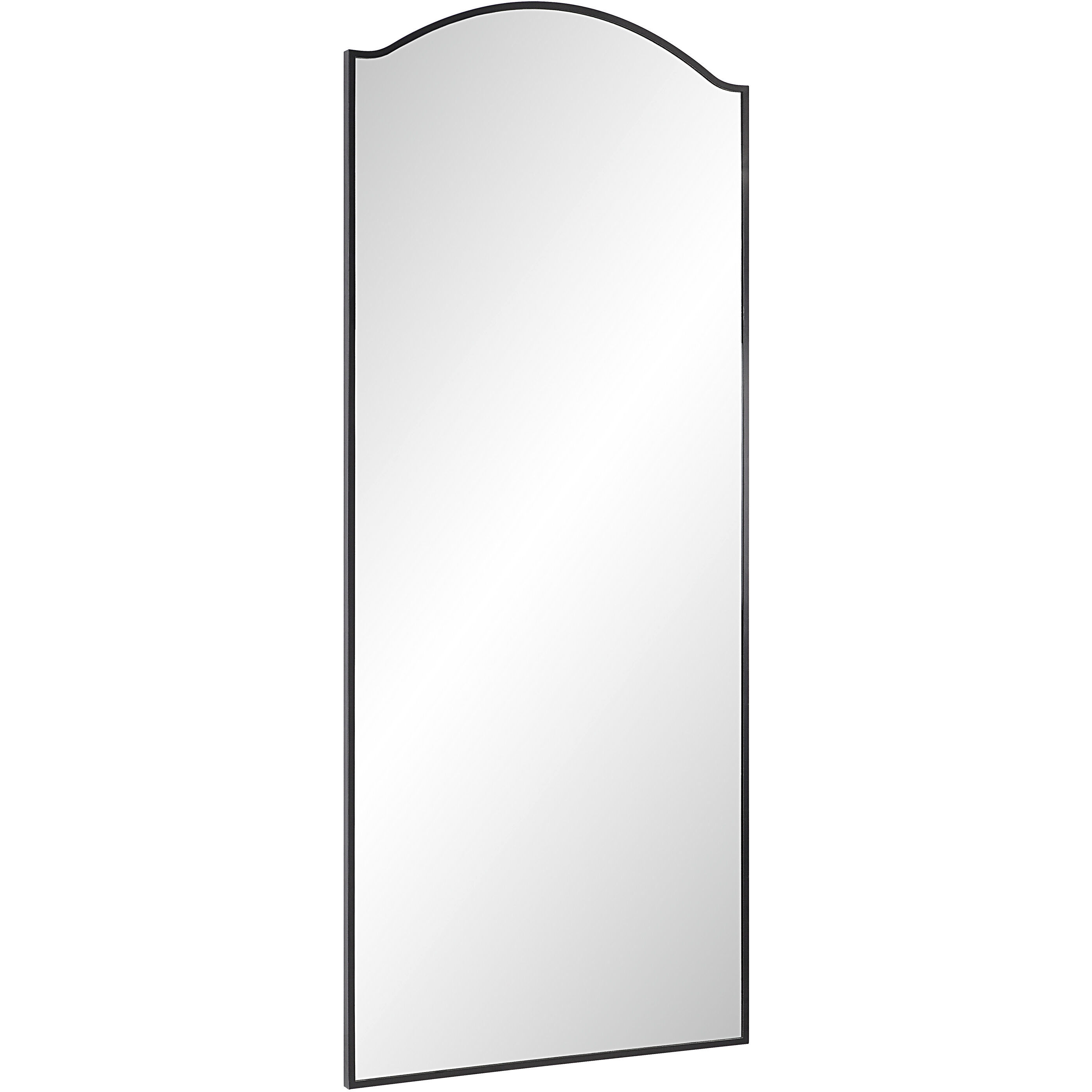 Balina 72 X 30 inch Matte Black Wall Mirror