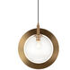 Astro 1 Light 9.88 inch Aged Gold Brass Pendant Ceiling Light in Aged Gold Brass and Clear